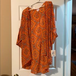 LulaRoe Orange Aztec Lindsay